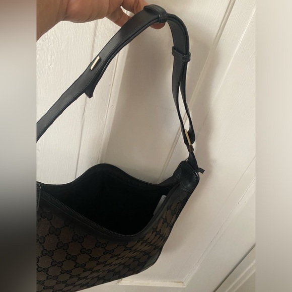 Preloved GUCCI shoulder bag blk tote bag, Made in Italy. size: M - Picture 7 of 11
